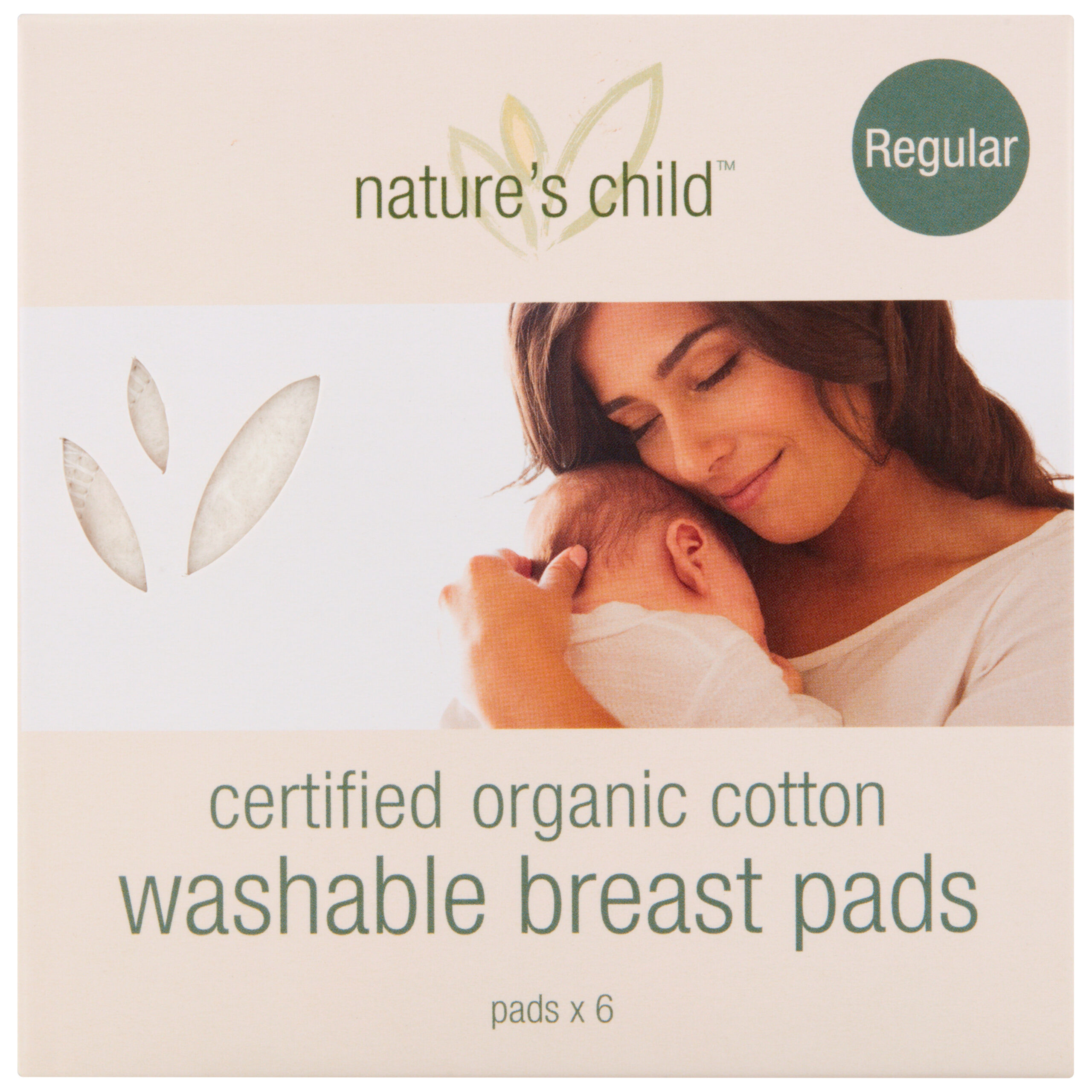 Reusable & Washable Organic Cotton Breast Pads - Natural & Comfortable