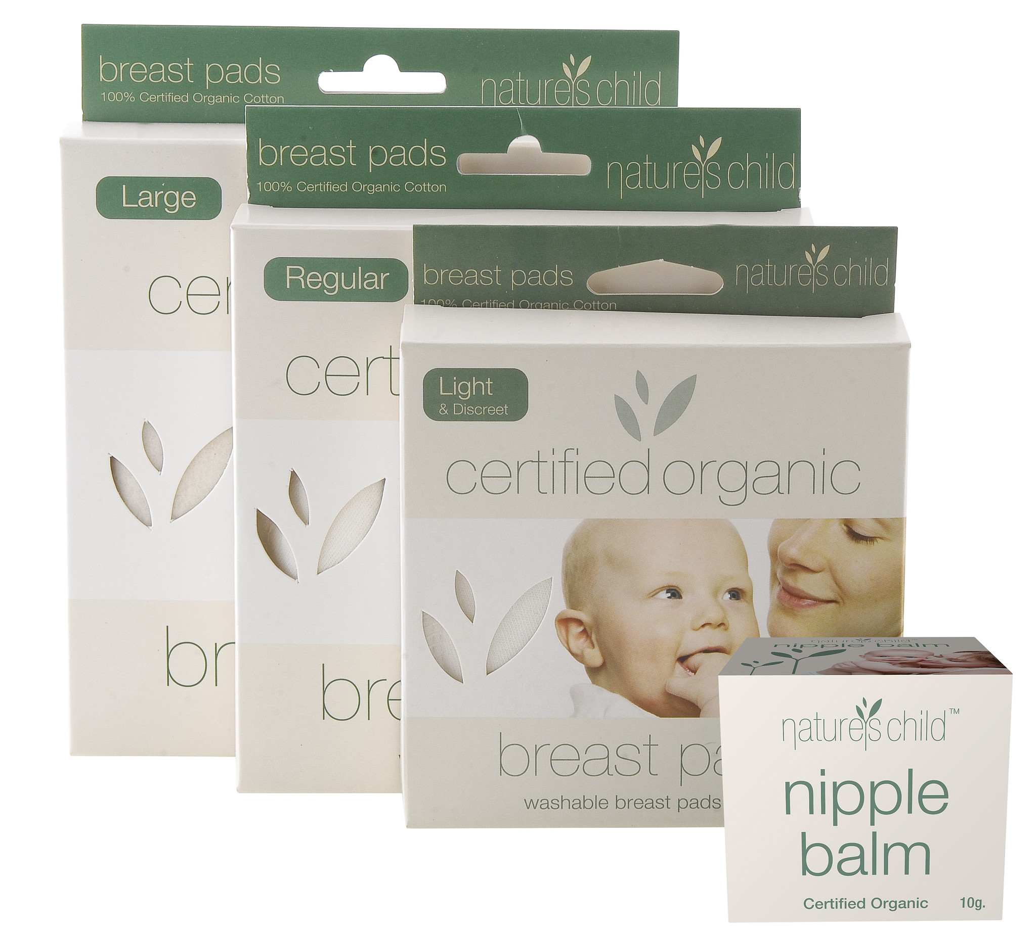 Nature's Child Organic Cotton Reusable Breast Pads Pkt 6