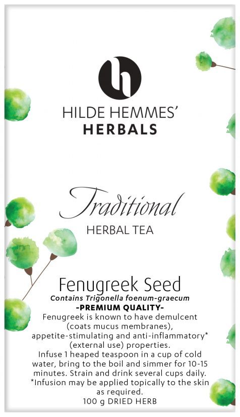 Hilde Hemmes Organic Fenugreek tea new packaging